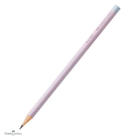 Instrumente de scris - Creion grafit Faber-Castell Grip 2001 Flow, duritate B, forma triunghiulara ergonomica, zona Grip antiderapanta, mina rezistenta la rupere (lipire SV), lac pe baza de apa, Blushing Sky