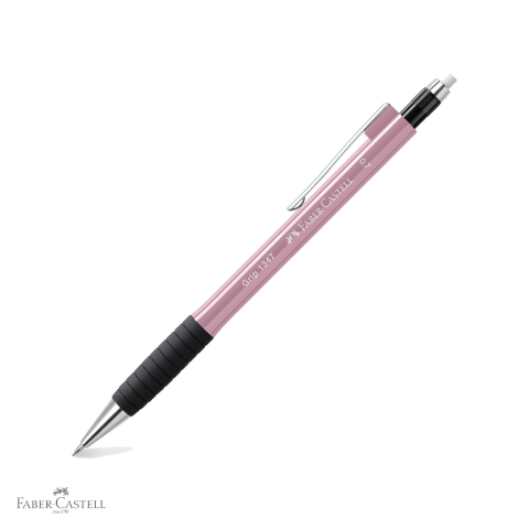 Creioane si ascutitori - Creion mecanic Faber-Castell Grip 1345 cu mina 0.7mm si radiera retractabila, rose