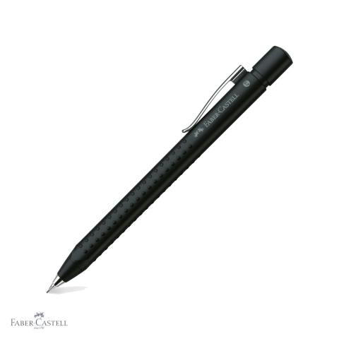 Creioane si ascutitori - Creion mecanic Faber-Castell Grip 2011 0.7mm negru metalizat, forma ergonomica triunghiulara