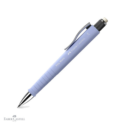 Creioane si ascutitori - Creion mecanic Faber-Castell Poly Matic 0.7mm lila iris, grip ergonomic triunghiular