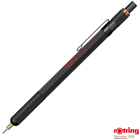 Creioane mecanice - Creion Mecanic Profesional 0.5mm pentru Desen Tehnic, Scris si Utilizare pe Tableta, cu Accesorii Placate cu Aur 23K si Grip Randalinat