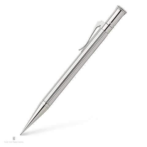 Birotica papetarie - Creion mecanic rotativ Graf von Faber-Castell Classic Silver, mina 0.7 mm B, corp din argint 925