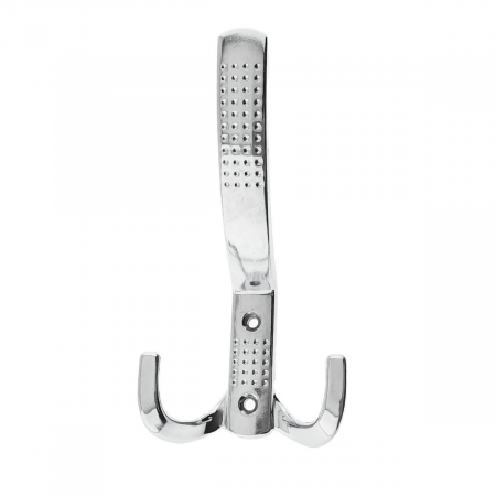 Cuiere si agatatori de perete - Cuier din metal pentru mobila sau perete, cu 3 agatatori, MOB-65939, 2 orificii de montare, dimensiuni 150 x 75 x 60 mm, crom lucios