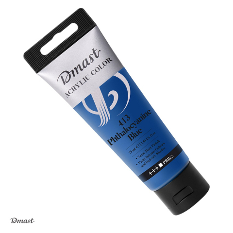 Acuarele, pensule si blocuri de desen - Culoare acrilica Dmast by Pebeo, 75 ml, albastru phtalat 413