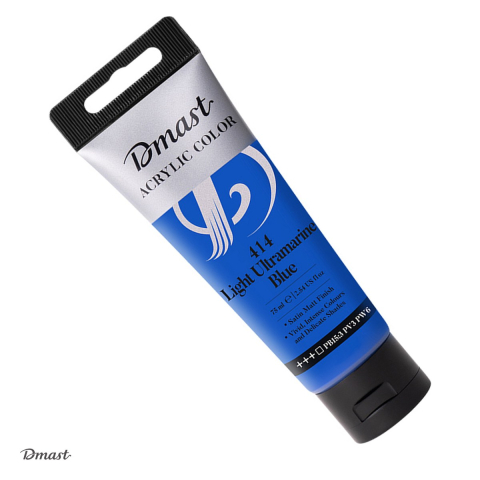 Acuarele, pensule si blocuri de desen - Culoare acrilica Dmast by Pebeo, 75 ml, albastru ultramarin deschis 414