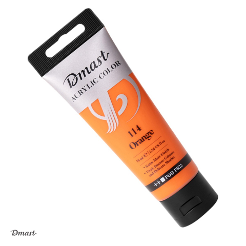 Acuarele, pensule si blocuri de desen - Culoare acrilica Dmast by Pebeo, 75 ml, portocaliu 114