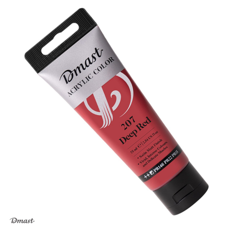 Acuarele, pensule si blocuri de desen - Culoare acrilica Dmast by Pebeo, 75 ml, rosu intens 207