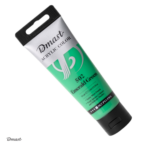 Acuarele, pensule si blocuri de desen - Culoare acrilica Dmast by Pebeo, 75 ml, verde smarald 502