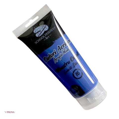 Acuarele, pensule si blocuri de desen - Culoare acrilica Pigna Premium SF Art, 200 ml cobalt, albastru