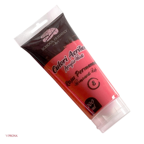 Acuarele, pensule si blocuri de desen - Culoare acrilica Pigna Premium SF Art, 200 ml permanent, rosu