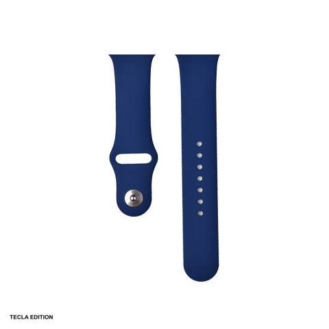Curele smartwatch - Curea smartwatch pentru Apple Watch 38/40/41/42 mm, silicon, albastru azur, Deluxe Sport