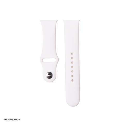 Curele smartwatch - Curea smartwatch pentru Apple Watch 44/45/46/49 mm, silicon, alb, Deluxe Sport