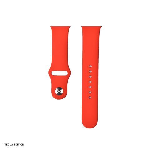 Curele smartwatch - Curea smartwatch pentru Apple Watch 44/45/46/49 mm, silicon, rosu, Deluxe Sport