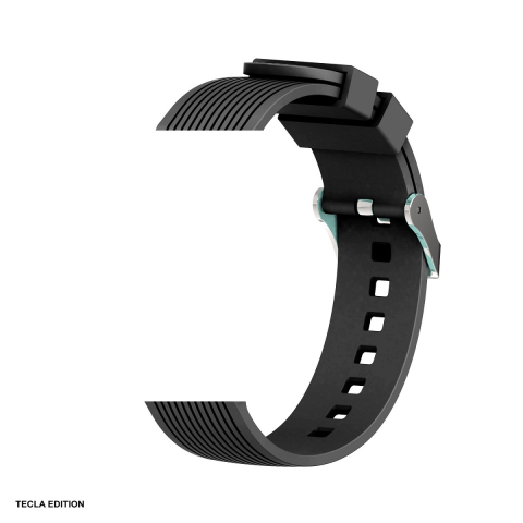 Curele smartwatch - Curea smartwatch pentru Samsung Galaxy Watch, silicon, prindere 20 mm, negru, Deluxe Sport