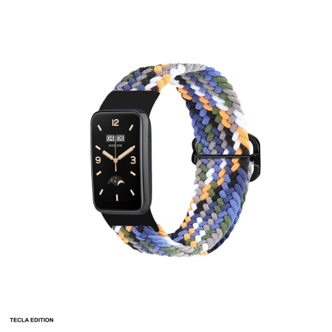 Curele smartwatch - Curea smartwatch pentru Xiaomi Mi Band 7 Pro, impletita, albastru denim