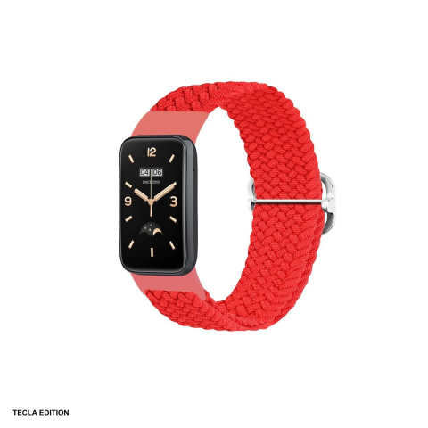 Curele smartwatch - Curea smartwatch pentru Xiaomi Mi Band 7 Pro, impletita, rosu