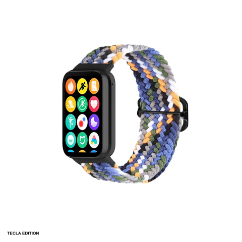 Curele smartwatch - Curea smartwatch pentru Xiaomi Mi Band 8 Pro, impletita, albastru denim