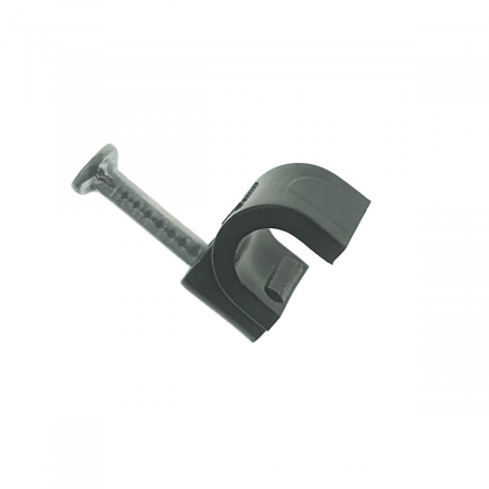 Elemente de prindere - Cutie cu 100 bucati cleme cablu 5mm, Lanberg 41827, cui de otel 14mm, pentru prindere si fixare, negre