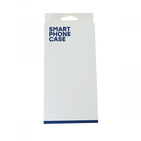 Huse si protectii diverse pentru Nokia - Cutie de carton pentru ambalare si prezentare huse de telefon, 205 x 96 x 22 mm, alba cu albastru