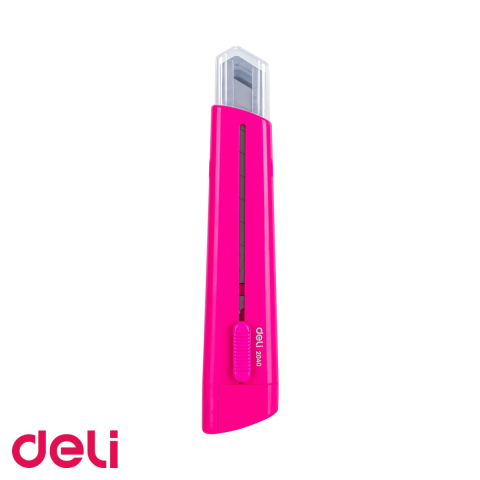 Unelte de mana - Cutter mare Deli cu lama inox 18 mm, protectie lama si sistem de blocare, pentru taieri precise