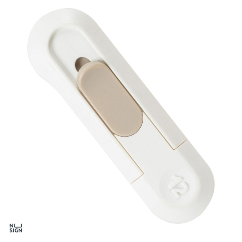 Unelte de mana - Cutter mini Deli Nusign, lama 12 mm cu retragere automata, 80x25 mm, alb
