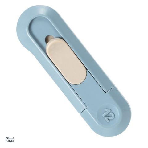 Unelte de mana - Cutter mini Deli Nusign, lama 12 mm cu retragere automata, 80x25 mm, bleu