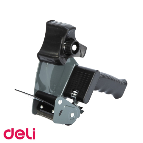 Dispensere si derulatoare pentru banda adeziva - Derulator banda adeziva Deli, metal, latime maxima 60mm, pentru birou si ambalare