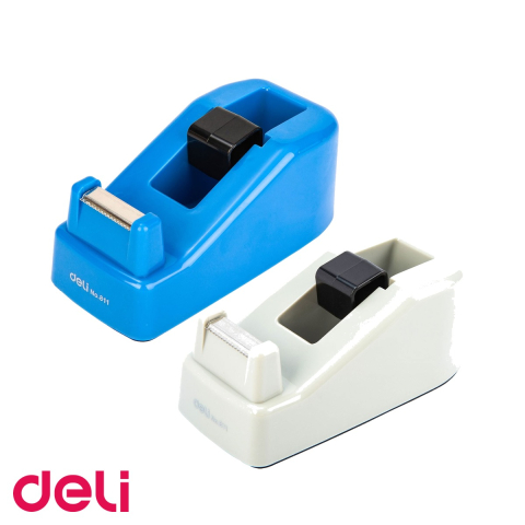 Benzi adezive pentru birou si ambalare - Dispenser stabil pentru banda adeziva Deli E811, compatibil 18mm, suprafata anti-alunecare, pentru birou
