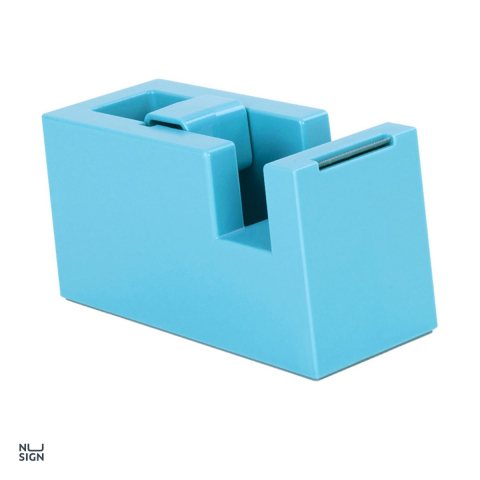 Dispensere - Dispenser stabil pentru banda adeziva Deli Nusign, pentru banda de 18 mm, 114x45x59 mm, bleu