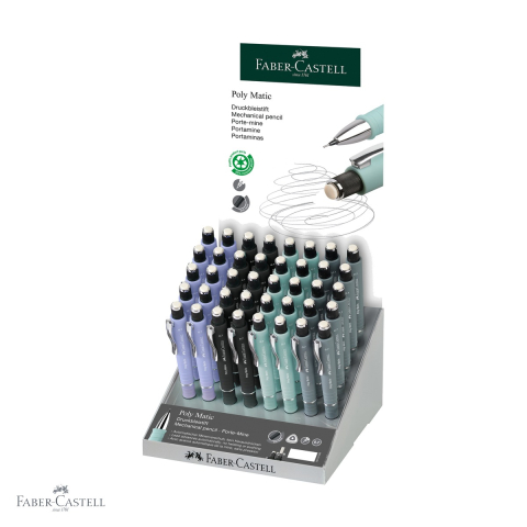 Creioane si ascutitori - Display 40 creioane mecanice Faber-Castell Poly Matic 2, mina 0.7mm, sistem inovativ