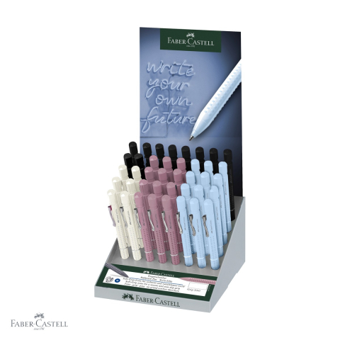 Pixuri cu mecanism - Display 40 pixuri cu mecanism Faber-Castell Grip 2010, forma ergonomica triunghiulara, pentru birou si scoala