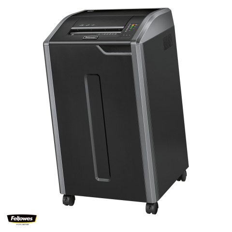 Birotica papetarie - Distrugator de documente Fellowes 425Ci, taiere cross-cut P-4 in particule de 4x30 mm, 32 coli, cos de 114 l, ungere automata Auto Oil, functionare continua, 955x558x508 mm