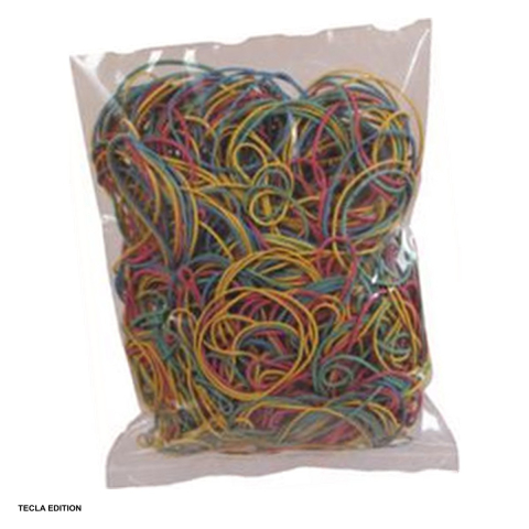 Conectica IT - Elastice pentru bani, cantitate 100 g, ambalate in punga, colorate