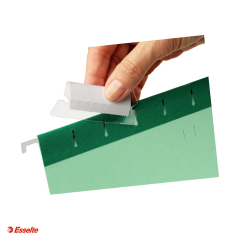 Birotica papetarie - Etichete Esselte Pendaflex pentru dosare suspendabile Classic, cu suport din plastic transparent, 50x228 mm
