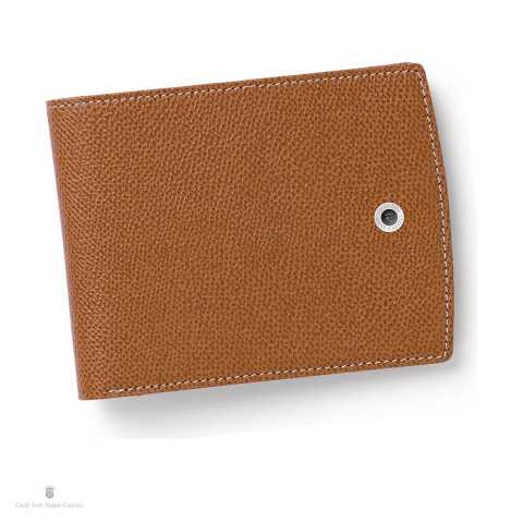 Instrumente de scris - Etui pentru carti de credit Graf von Faber-Castell Epsom, din piele granulata, pentru 8 carduri, 95x125x16 mm, maro