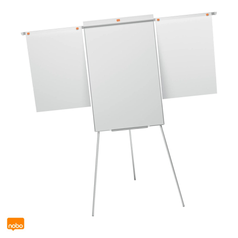 Flipcharturi si rezerve - Flipchart magnetic Nobo Classic Nano Clean cu trepied si brate laterale, 69x100 cm