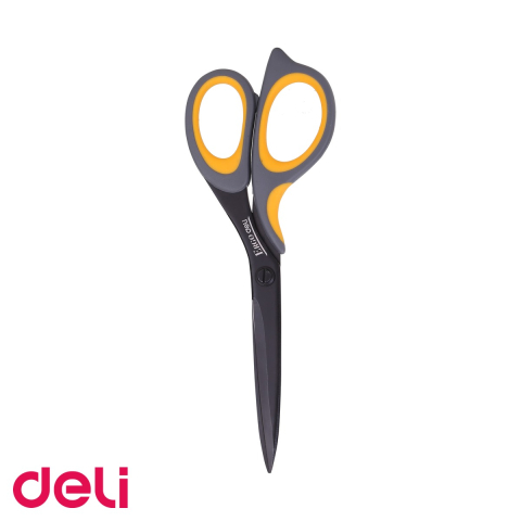 Foarfece de birou si scoala - Foarfeca de birou Deli Expert, lama din otel inoxidabil 21 cm, maner ergonomic, non-stick
