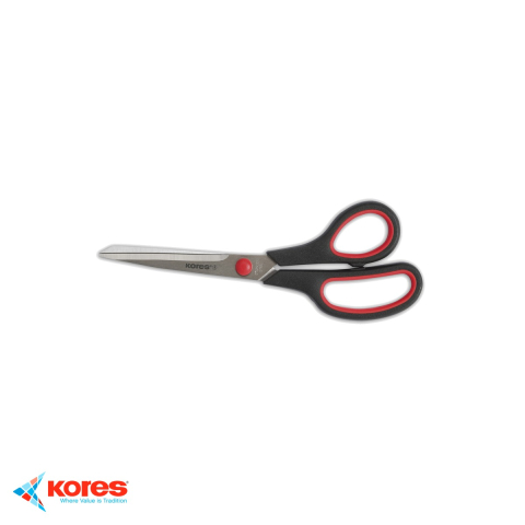 Birotica papetarie - Foarfeca de birou Kores Softgrip 21 cm, lama inox, maner ergonomic cu grip