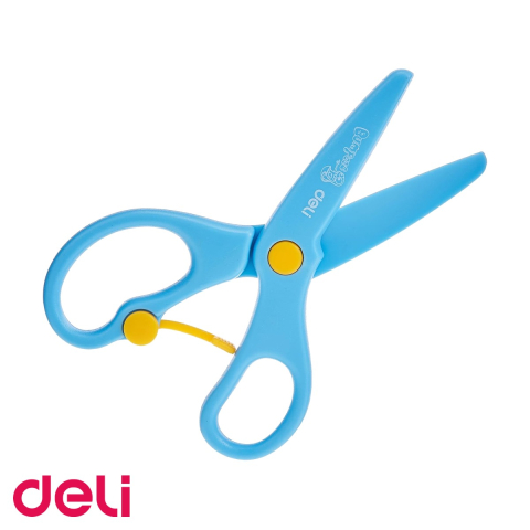 Foarfece de birou si scoala - Foarfeca scolara Deli, lama plastic 13 cm, mecanism cu arc, pentru copii