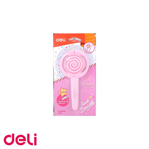 Foarfece si cuttere - Foarfeca scolara Deli Lollypop, varf rotunjit, maner simetric, pentru copii