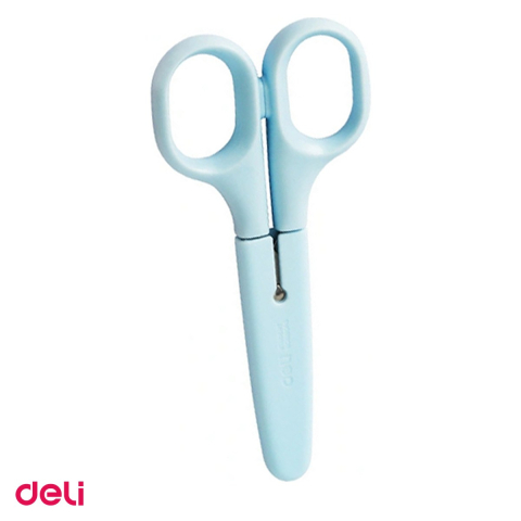 Unelte de mana - Foarfeca scolara Deli Macarons, 12.2 cm, cu protectie din plastic, varf rotunjit, culori asortate