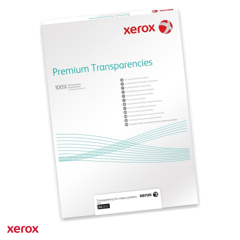 Hartie speciala - Folie transparenta pentru imprimanta laser Xerox A4 tip C, 100 coli