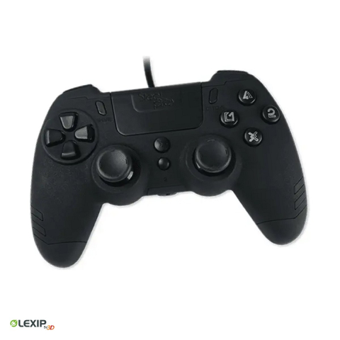 Controlere, Volane si Casti gaming - Gamepad cu fir Lexip Slim Pack, USB, cablu 3 m, touchpad, padele programabile, iluminare LED multicolora, pentru PC si PlayStation 4, negru, JVAMUL00152