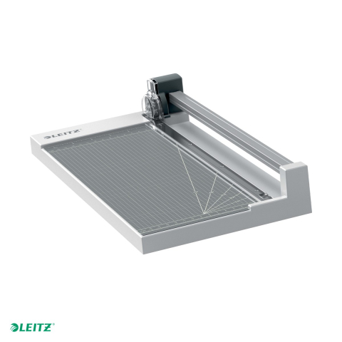 Birotica papetarie - Ghilotina cu disc Leitz Home Office Precision A4, 10 coli de 80 g/mp, lama din otel inoxidabil capsulata, clema transparenta, 410x209x77 mm