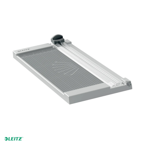 Birotica papetarie - Ghilotina cu disc Leitz Home Precision A4, 8 coli de 80 g/mp, lama fixa capsulata, clema transparenta, pentru acasa si hobby