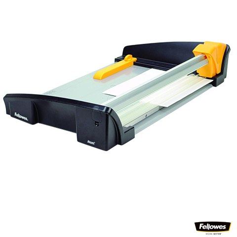 Tehnica de birou - Ghilotina cu disc rotativ, Fellowes Atom A3, pentru birou, taiere A3, capacitate 30 coli, sistem SafeCut, baza metalica