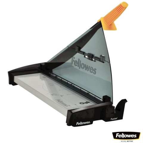 Birotica papetarie - Ghilotina cu parghie, Fellowes Fusion A3, pentru birouri mici, taiere A3, capacitate 10 coli, sistem SafeCut Guard