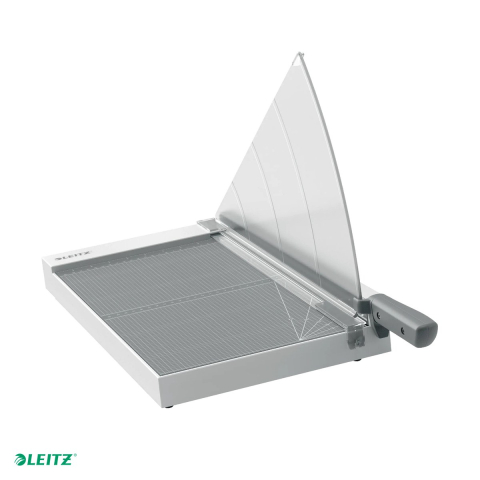 Birotica papetarie - Ghilotina cu parghie Leitz Home Office Precision A3, lungime de taiere 346 mm, 10 coli de 80 g/mp, lama din otel inoxidabil, iluminare EdgeGlow a liniei de taiere