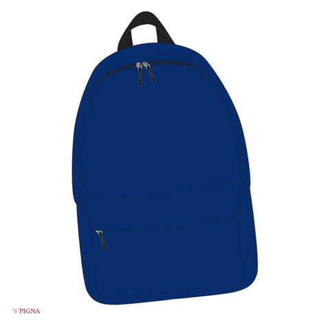 Bagaje si Accesorii - Ghiozdan Pigna, pentru liceu, simplu, albastru, 42x30x14 cm