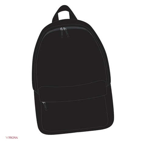 Bagaje si Accesorii - Ghiozdan Pigna, pentru liceu, simplu, negru, 42x30x14 cm